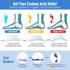 Plantar Fasciitis Relief Arch Support Insert Soft Gel Arch Pad Adhesive Orthotic Shoe Insole for Flat Feet & High Arch Support Cushions for Flats Sandals Trim to Fit, with Extra Sticky Tape - 2 Pairs view 2