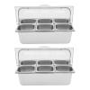 YSLoccbac Stainless Steel Food Serving Container with Lid and Nine Compartments for Fresh and Organized Fruit Storage view 3