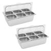 YSLoccbac Stainless Steel Food Serving Container with Lid and Nine Compartments for Fresh and Organized Fruit Storage view 4