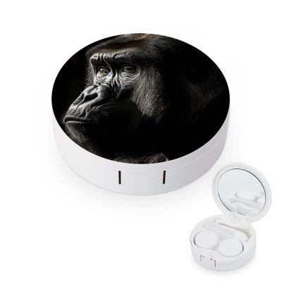 QMNDWE An Adult Gorilla Contact Lens Case Travel Size Cute Colored Contact Bin The Box Of Contact Lens Set For Daily Outdoor Travel
