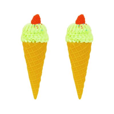 LONG XIN SERIES 2PCS Green Fake Ice Cream with Raspberry Prop for Display