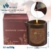 MELONY Massage Oil Candle for Pure Relaxation - 8.1 oz - Moisturizing Essential Oil Body Massage Candle for Home Spa- Amazing Gift for Women & Men (Bourbon & Caramel) view 3
