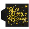 100 PCS Happy Birthday Paper Napkins, Black Gold Foil Birthday Disposable Guest Napkins, Decorative Paper Napkins for Dinner Picnic Cocktail Bday Chrismas Party Decorations, 1313 Inch view 1
