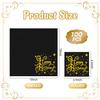 100 PCS Happy Birthday Paper Napkins, Black Gold Foil Birthday Disposable Guest Napkins, Decorative Paper Napkins for Dinner Picnic Cocktail Bday Chrismas Party Decorations, 1313 Inch view 2