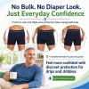 ShieldEase Men's Washable Incontinence Boxer Briefs, Black/Grey M, 4 Pack view 4