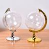 4 Pieces Candy Boxs Candy Case Globe-shaped Candy Container Plastic Treat Boxs Treat Container Gift Box Clear Jewelry Box Jewelry Storage Case for Wedding Birthday Party, Silver view 3