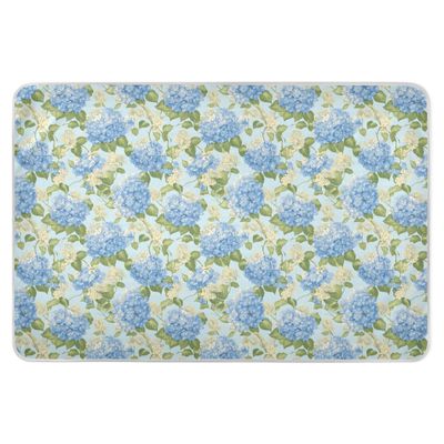 Light Blue Floral Extra Large Resuable Potty Training Pad Soft Absorbent Potty Training Mats Cute Cool Incontinence Pads for Toddler Kids 52" L x 34" W