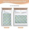 Light Blue Floral Extra Large Resuable Potty Training Pad Soft Absorbent Potty Training Mats Cute Cool Incontinence Pads for Toddler Kids 52" L x 34" W view 4