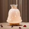160ML Ceramic Diffuser for Essential Oils Lucky Bag Aromatherapy Diffuser Ultrasonic Cool Mist Humidifier with Intermittent Mist Modes Waterless Auto Off for Room Office view 2