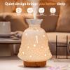 160ML Ceramic Diffuser for Essential Oils Lucky Bag Aromatherapy Diffuser Ultrasonic Cool Mist Humidifier with Intermittent Mist Modes Waterless Auto Off for Room Office view 4