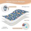 Cactus Pot Blue Extra Large Resuable Potty Training Pad Water Resistant Underpads Wetting Cover Breathable Pee Mats for Baby Boys Girls 52" L x 34" W view 3
