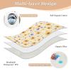 Small Yellow Sunflowers Extra Large Resuable Bed Underpads Waterproof Washable Pads for Bed Portable Incontinence Pads for Infant Toddler 52" L x 34" W view 3