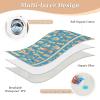 Green Cactus Pots Blue Extra Large Resuable Bed Underpads Highly Absorbent Potty Training Sheets Cover Anti-Lip Incontinence Pads for Toddler Kids 52" L x 34" W view 3