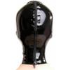 WJPTDKJ SM Latex Hood Cat Ears Rubber Head Mask Unisex Open Eyes Mouth Back Zipper for Cosplay Clubwear(Size:L-68CM) view 2