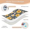 Dwarf Sunflowers Extra Large Resuable Bed Underpads Soft Absorbent Potty Training Mattress Pad Anti-Lip Travel Mattress for Kids Adults Pets 52" L x 34" W view 3
