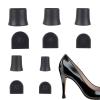 10 Pcs High Heel Protectors, 5 Sizes Stoppers & Repair Cap for High Heels Anti-Slip Heel Cover Caps for Outdoor Activities Wetland Grass Gravel (Black) view 1