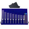 9 Solfeggio Tuning Forks Healing Set, With Dual-Color Mallet And Portable Bag, Aluminum Alloy Construction view 1