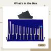 9 Solfeggio Tuning Forks Healing Set, With Dual-Color Mallet And Portable Bag, Aluminum Alloy Construction view 3