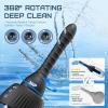 Anal Douche Automatic Rotating Enema - 20oz Douches for Men & Women 360 Deep Cleansing 5 Spouts with 3 Speeds of Rotation & Spray, Anti-Backflow Electric Enema Bulb Remote Control Silicone Enema Kit view 2