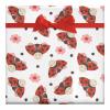 Lady-Bug In The Garden Birthday Gift Wrap Paper for Adult,All Occasion Tissue Paper Roll 58"x 23" Wrapping Paper for Wedding Graduation Thanksgiving (Funny ladybug, 4 Rolls) view 4