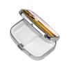 Pill Box Small Pill Case for Pocket & Purse Pill Organizer Portable Pill Container Cute Medicine Organizer Soccer Ball on A Field Travel Pillbox for Vitamin Fish Oil Supplements view 2