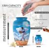 KARYLIZ Baseball Shaped Urns for Women & Men - Blue Cremation Urn for Ashes Adult Male - Small Urns for Human Ashes Adult Female - Funeral Keepsake Urn for Mom & Dad -10 Inch & 3 Inch, Combo of 5 view 2