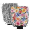 Colorful Romantic Roses for Valentine Microfiber Wash Mitt Scratch-Free Cars Washing Mitt Car Hand Wash Detailing Sponge 2 Pack view 1