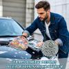 Colorful Romantic Roses for Valentine Microfiber Wash Mitt Scratch-Free Cars Washing Mitt Car Hand Wash Detailing Sponge 2 Pack view 4