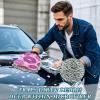 Fake Glitter Cartoon Lip Fashion Pink Car Wash Mitt Scratch Free Car Mitts for Washing Car Drying Mitt 2 Pack view 4