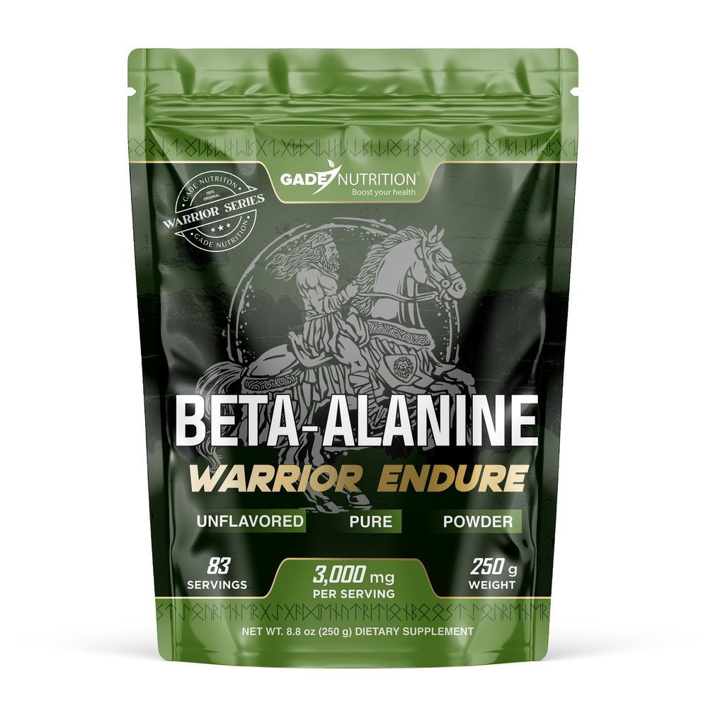 Gade Nutrition Beta Alanine Powder 250g | 3000mg Per Serving | 83 Servings | Pure Unflavored Pre Workout Made in The USA