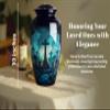 Cremation Urn for Ashes Adult Male Cross and Light Religious Funeral Container Christian Memorial for Dad 10" Large view 2