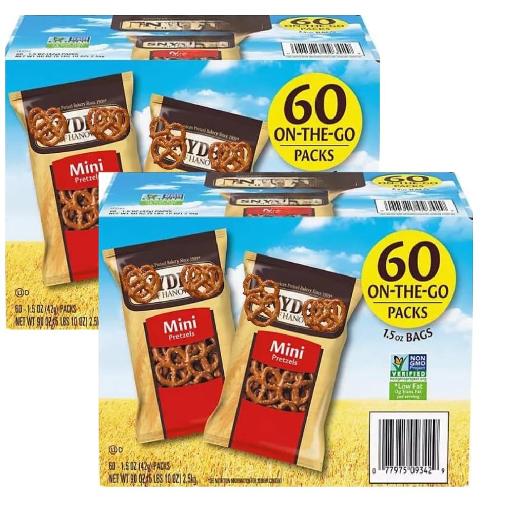 Mini Pretzels, 1.5 Ounces, 60 Count (2 Pack)