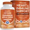 5-in-1 Ceylon Cinnamon Capsules 2355mg - Ceylon Cinnamon and Apple Cider Vinegar with Turmeric, Panax Ginseng, Cinnamon, and Bioperine, 60ct view 1