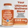 5-in-1 Ceylon Cinnamon Capsules 2355mg - Ceylon Cinnamon and Apple Cider Vinegar with Turmeric, Panax Ginseng, Cinnamon, and Bioperine, 60ct view 2