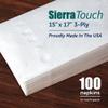 2000 Count White Dinner Napkins, 3-Ply Disposable Paper Napkins, 15 x 17, Bulk Commercial Restaurant Napkins, 1/8 Fold, Soft & Absorbent, Made in USA, 20 Packs of 100 Sierra Touch view 3