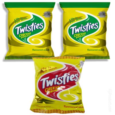 Variety Puffs Snack - Twisties Chicken, Twisties Cheese (Value Pack of 3 x 100g) Favorite Snack Of The Pacific Islanders, Classic Flavored Baked Snacks
