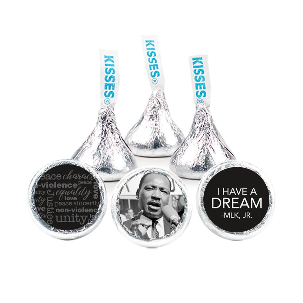 340 Pcs Martin Luther King Day Candy Party Favor Kisses Chocolate (3.4 lb) MLK