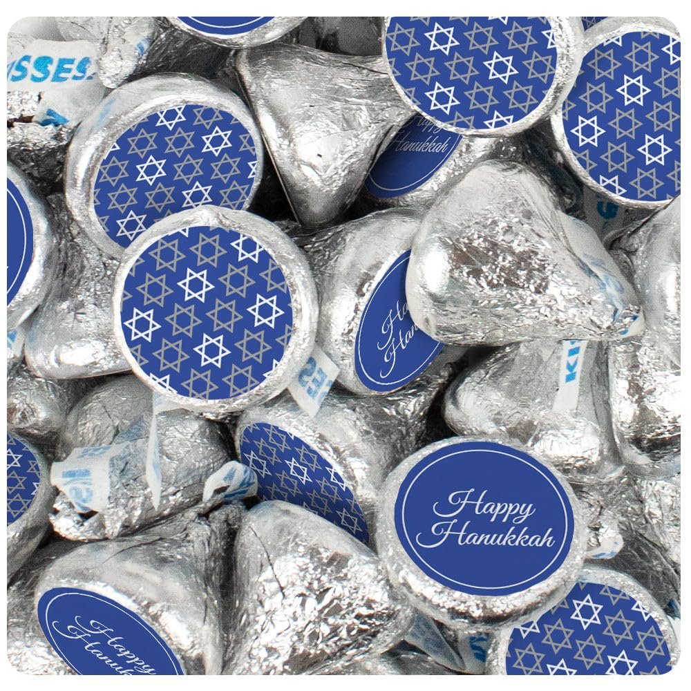 255 Pcs Hanukkah Candy Party Favor Kisses Chocolate (2.5 lb) - Star of David