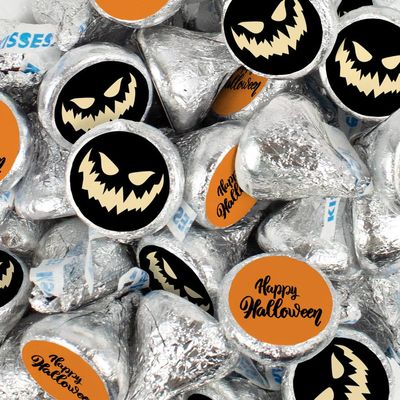 170 Pcs Halloween Candy Party Favors Milk Chocolate Kisses (1.7 lb) - No Assembly Required - Jack O Lanterns