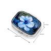 Pill Box Small Pill Case for Pocket & Purse Pill Organizer Portable Pill Container Cute Medicine Organizer Blue Flower Tropical Travel Pillbox for Vitamin Fish Oil Supplements view 3