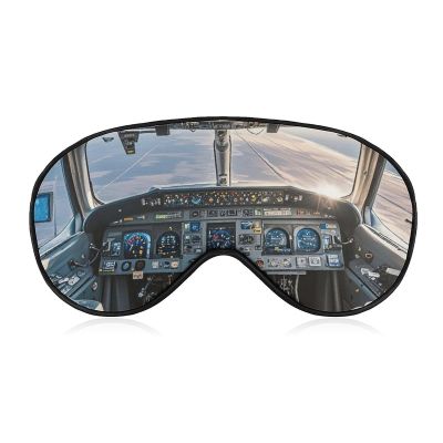Airplane Cockpit Blackout Sleep Eye Mask, Ventilated Fabric, Adjustable Wearing Style, Zero Pressure Sleeping Mask Soft Skin Friendly Eyeshade for Women Men
