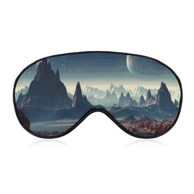 Alien Planet Blackout Sleep Eye Mask, Ventilated Fabric, Adjustable Wearing Style, Zero Pressure Sleeping Mask Soft Skin Friendly Eyeshade for Women Men