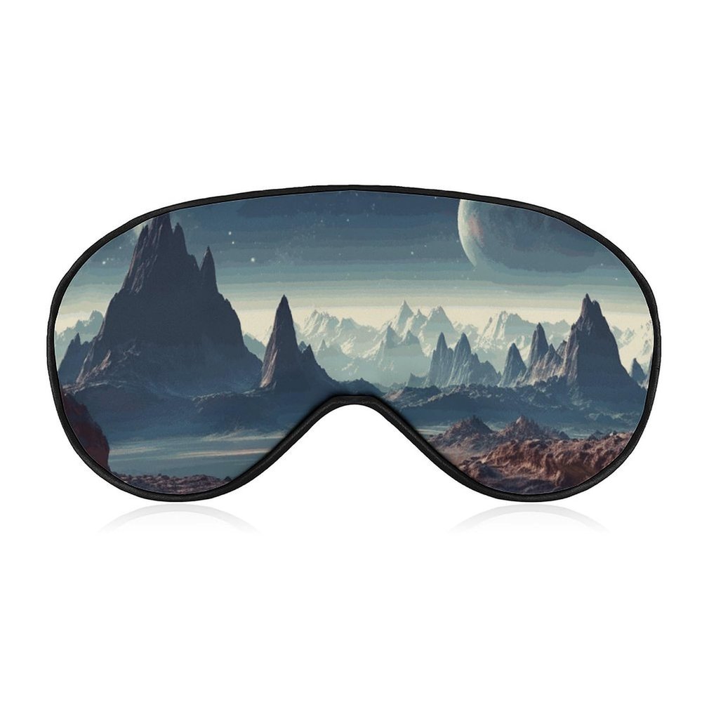 Alien Planet Blackout Sleep Eye Mask, Ventilated Fabric, Adjustable Wearing Style, Zero Pressure Sleeping Mask Soft Skin Friendly Eyeshade for Women Men
