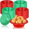 Layhit 100 Pcs Christmas Disposable Plastic Bowls 12 oz Serving Bowls view 1