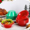 Layhit 100 Pcs Christmas Disposable Plastic Bowls 12 oz Serving Bowls view 4