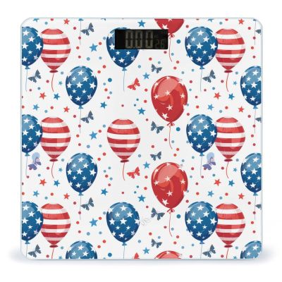 American Flag Independence Day Scale for Body Weight Bathroom Digital Body Weight High Precision Scale for Home Office