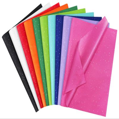 120 Sheets Colored Tissue Paper, 14x20 Inch Glitter Art Tissue Paper for Gift Bags, Multicolor Gift Wrap Supplies Bulk for Weddings Birthday Party Crafts Decoration, 10 Colors (Multicolor)