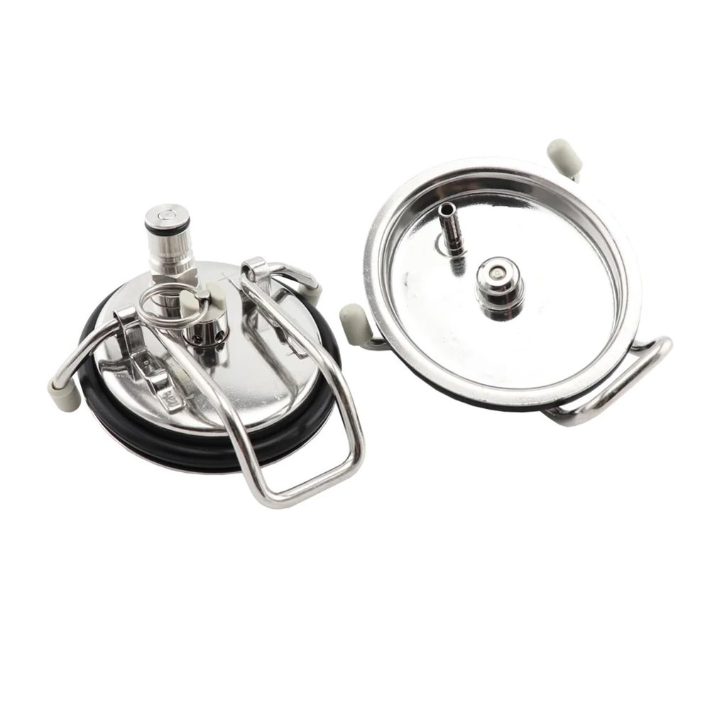 Brewing equipment Carbonation Lid With Gas Ball Lock Post for Cornelius Corny Keg Homebrew Soda Beer Carbonator Oval Keg Lid Brewing equipment