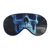 3D Print Blue Skull Blackout Sleep Eye Mask, Ventilated Fabric, Adjustable Wearing Style, Zero Pressure Sleeping Mask Soft Skin Friendly Eyeshade for Women Men view 1