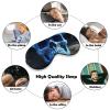 3D Print Blue Skull Blackout Sleep Eye Mask, Ventilated Fabric, Adjustable Wearing Style, Zero Pressure Sleeping Mask Soft Skin Friendly Eyeshade for Women Men view 4